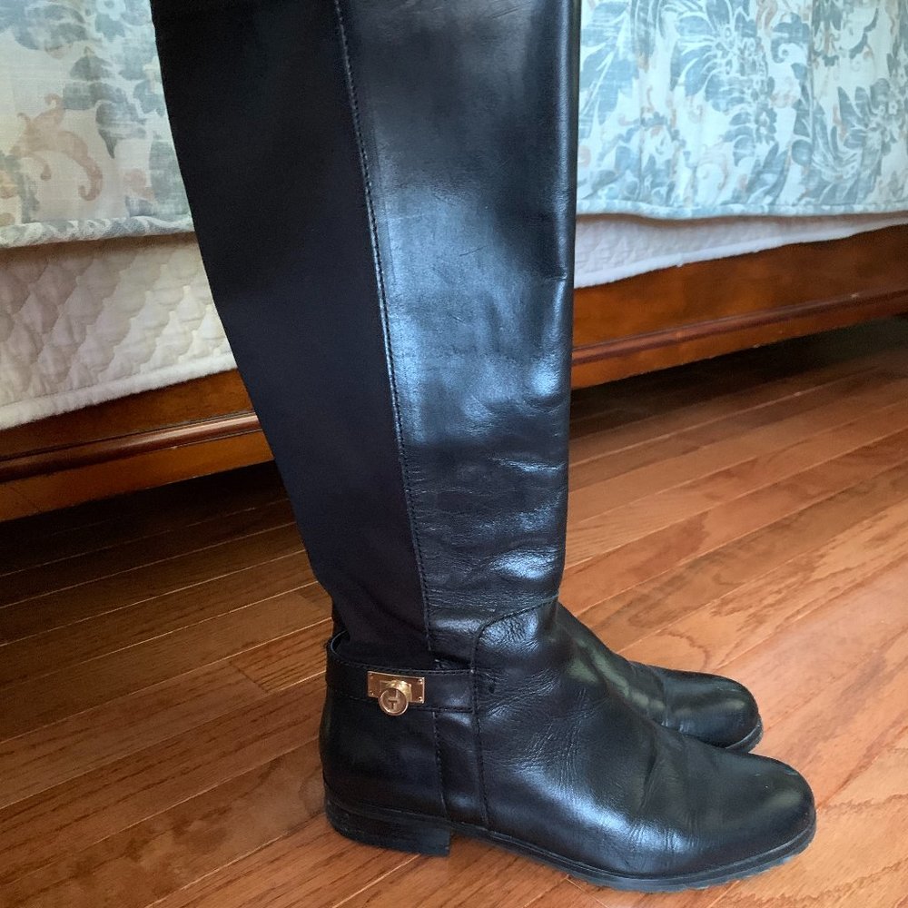 Tahari women's size 6 black leather boots